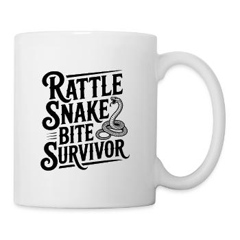 Rattle Snake Bite Survivor - Coffee/Tea Mug - white - Right