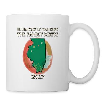 Illinois Family Map 2027 Reunion - Coffee/Tea Mug - white - Right