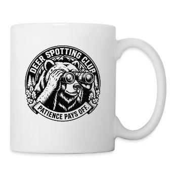 Club des ours observateurs de cerfs La patience porte ses fruits - Tasse - blanc - Droite