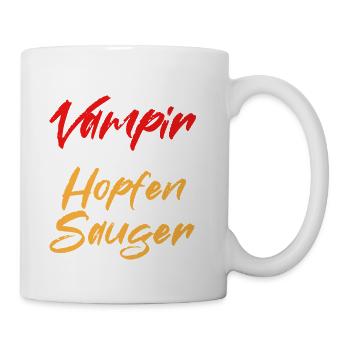 Ich bin kein Vampir Ich bin ein Hopfen Sauger - Ha - Coffee/Tea Mug - white - Right
