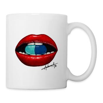 Lips with Pill - Coffee/Tea Mug - white - Right