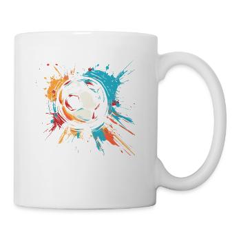 Soccer Ball Color Graffiti - Coffee/Tea Mug - white - Right