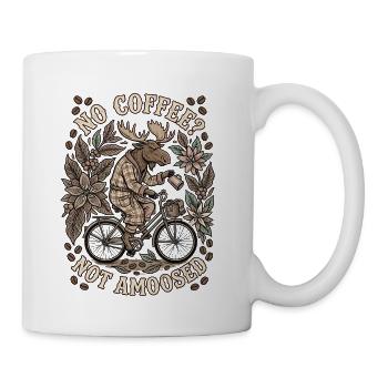 Pas de café, pas d’humour amusant sur l’élan à vélo - Tasse - blanc - Droite
