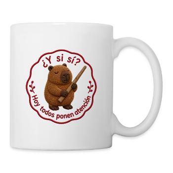 Bear with Drumstick Motto - Coffee/Tea Mug - white - Right