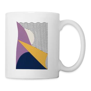 Retro Abstract Geometric Pattern - Coffee/Tea Mug - white - Right
