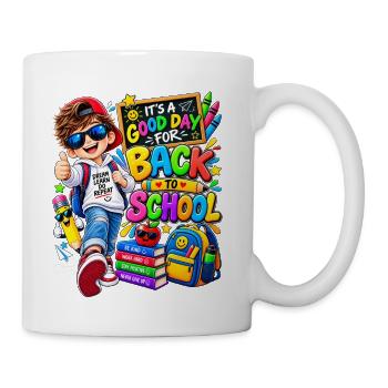 Back to School – Ready to Learn, Grow & Be Awesome - Coffee/Tea Mug - white - Right
