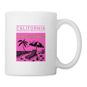 A_LONG_SUNSET_OEVR_THE_BEACH_22 - Coffee/Tea Mug - white - Right