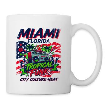 Miami Florida Tropical Funk City Culture Heat - Coffee/Tea Mug - white - Right