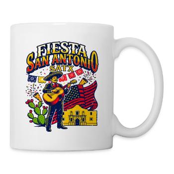 Fiesta San Antonio SATX Mariachi Alamo Celebration - Coffee/Tea Mug - white - Right
