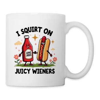 Juicy Wieners Cookout Humor - Coffee/Tea Mug - white - Right