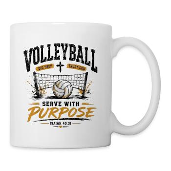 Serve With Purpose Volleyball - Coffee/Tea Mug - white - Right