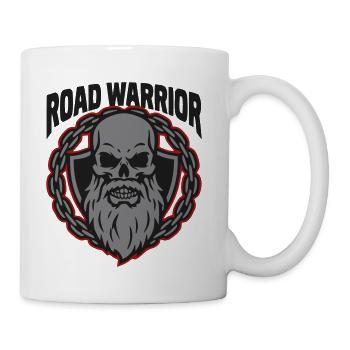 Road Warrior Skull Crest Logo - Coffee/Tea Mug - white - Right