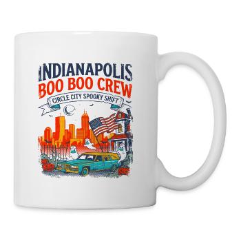 Indianapolis Circle City Spooky Shift Retro - Coffee/Tea Mug - white - Right