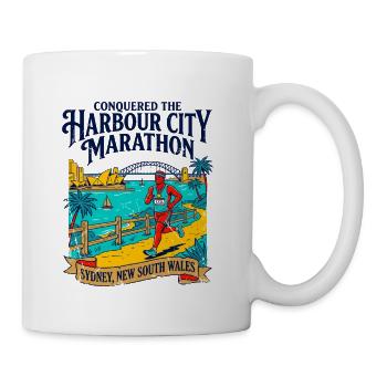 South New Conquered The Harbour City Marathon - Coffee/Tea Mug - white - Right