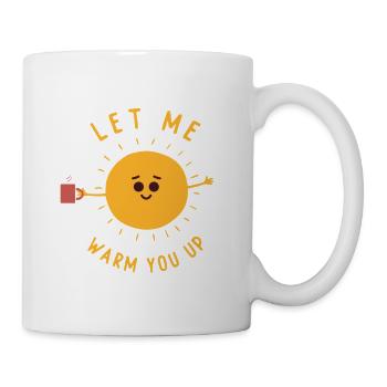 Cute Sun Cartoon Costume Sunshine Let Me Warm You - Coffee/Tea Mug - white - Right