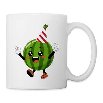 Watermelon Party Mascot Tee - Coffee/Tea Mug - white - Right
