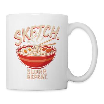 Ramen Lover Anime Artist Sketch - Coffee/Tea Mug - white - Right
