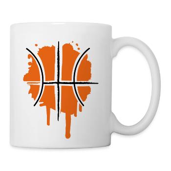 Basketball graffiti - Coffee/Tea Mug - white - Right