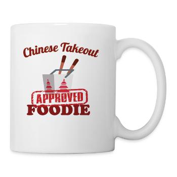 certified foodie - Chinese takeout lover - Coffee/Tea Mug - white - Right