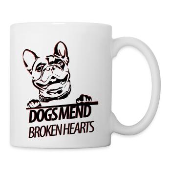 Dogs Mend Broken Hearts - Coffee/Tea Mug - white - Right