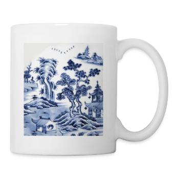 antique willow ware china pottery delft - Coffee/Tea Mug - white - Right