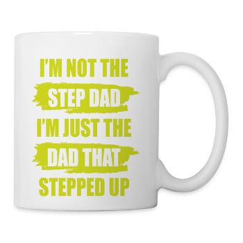 Step Dad Family Father s Day Father Saying - Coffee/Tea Mug - white - Right