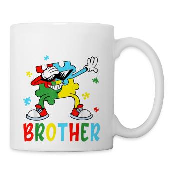 I m A Proud Brother Autism Awareness Dabbing - Coffee/Tea Mug - white - Right