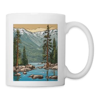 Lake Tahoe California T-Shirt, Tahoe Shirt, Lake T - Coffee/Tea Mug - white - Right