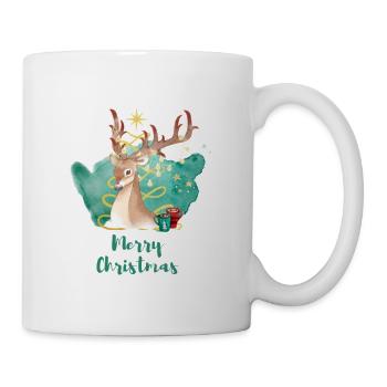 Elegant Christmas Stag - Coffee/Tea Mug - white - Right
