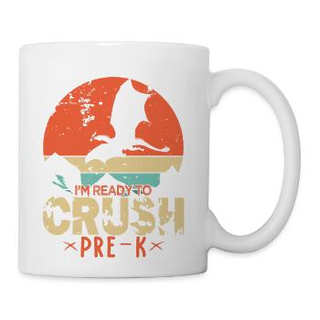 Back To School I m Ready To Crush Pre K Dragon - Coffee/Tea Mug - white - Right