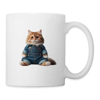 surprised cat - Coffee/Tea Mug - white - Right