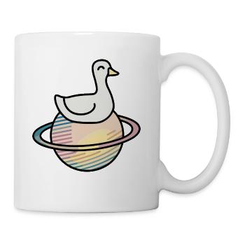 Goose Resting On A Planet - Coffee/Tea Mug - white - Right