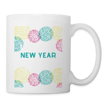 new year design - Coffee/Tea Mug - white - Right