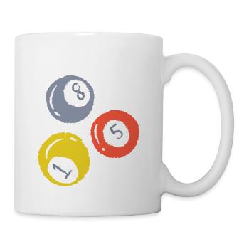 3 Billiards Ball - Coffee/Tea Mug - white - Right