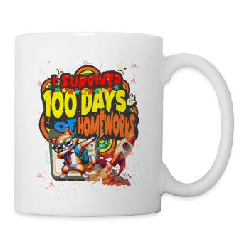I survived 100 Days Of HW : Cat - Coffee/Tea Mug - white - Right