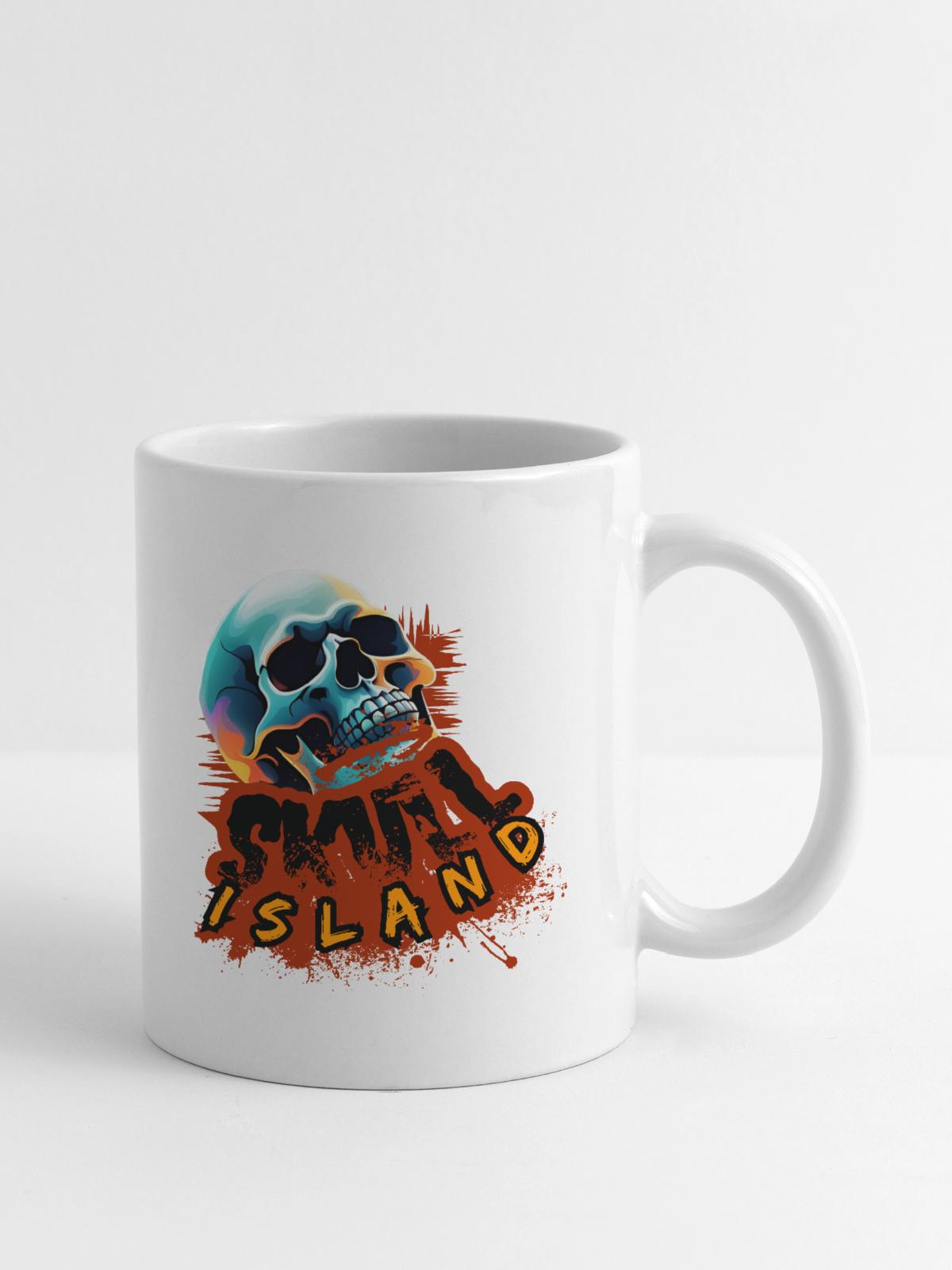 Skull Island Neon Splash - Coffee/Tea Mug - white - Right