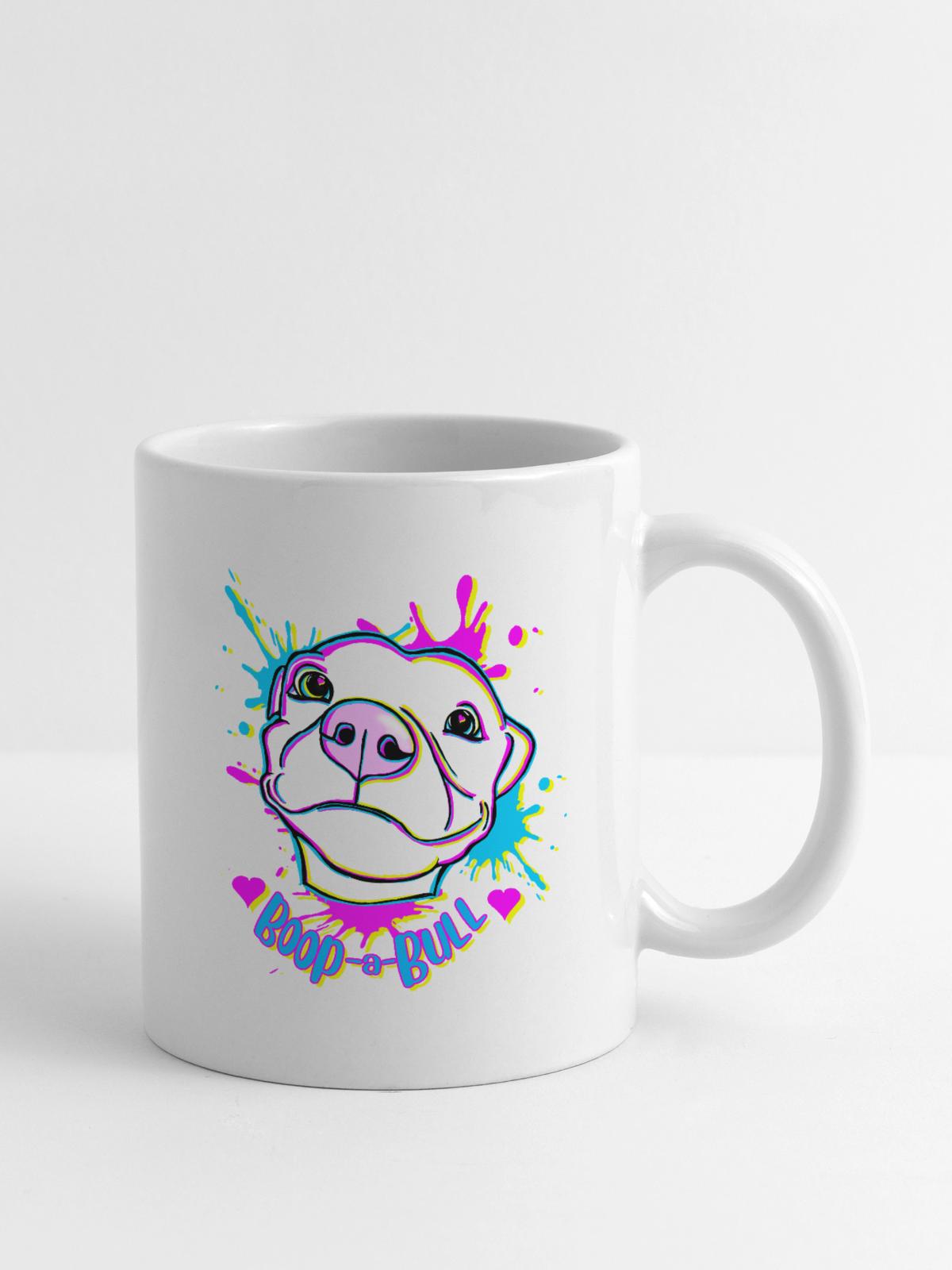 Boop-a-Bull Neon Splash - Coffee/Tea Mug - white - Right