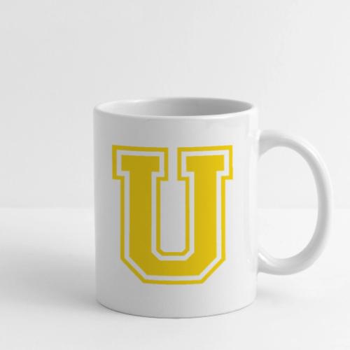 Letter U – Capital Athletic Alphabet Monogram - Coffee/Tea Mug