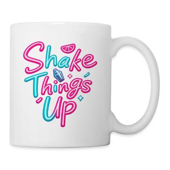 Shake Things Up Neon Sign Tee - Coffee/Tea Mug - white - Right