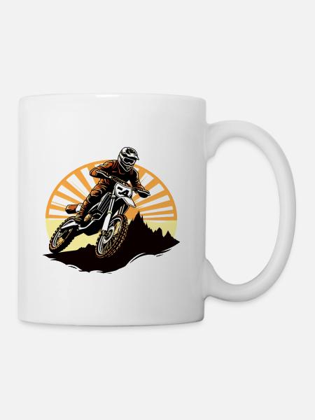 Moto Sunset Jump - Coffee/Tea Mug - white