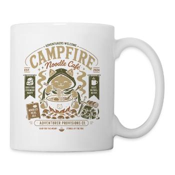 Campfire Noodle Cat - Coffee/Tea Mug - white - Right