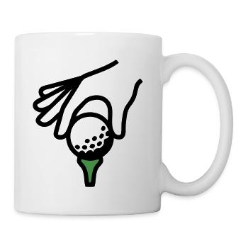 Golf Ball Tee Off Golfing Country Club Golfer - Coffee/Tea Mug - white - Right