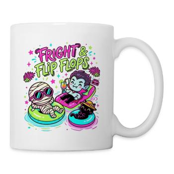 Fright & Flip Flops Pool Party - Coffee/Tea Mug - white - Right