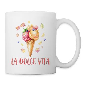 La Dolce Vita Ice Cream Summer Vibes Watercolor  - Coffee/Tea Mug - white - Right