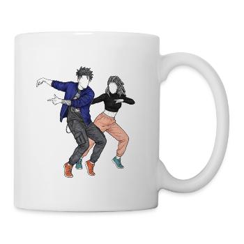 Urban Duo Dance Sketch - Coffee/Tea Mug - white - Right