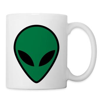 Alien Face - Coffee/Tea Mug - white - Right