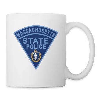 Massachusetts State Police Patch - Coffee/Tea Mug - white - Right