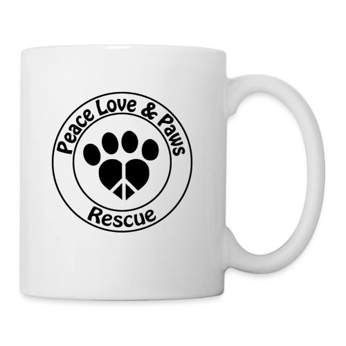 Peace Love & Paws Rescue Black Logo - Coffee/Tea Mug