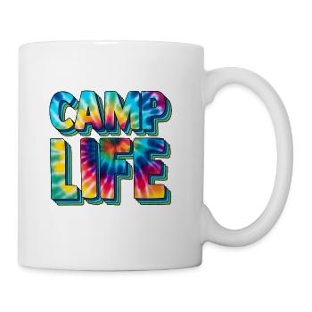 camp life,SUMMER Camp, fall camp,boy scouts,trekki - Coffee/Tea Mug - white - Right