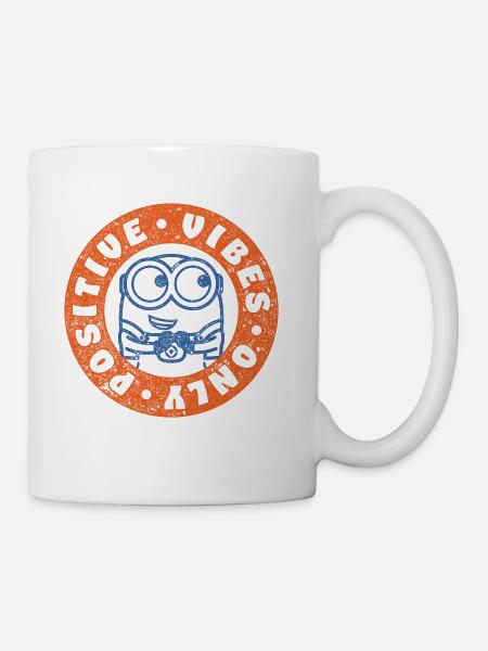Minions Bob Positive Vibes Only - Coffee/Tea Mug - white